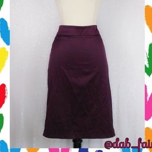 purple satin like skirt